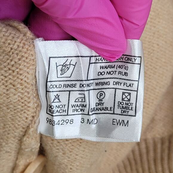 Vintage Antartex Lambswool Cardigan Womens Large 22x27 Brown - Picture 8 of 11